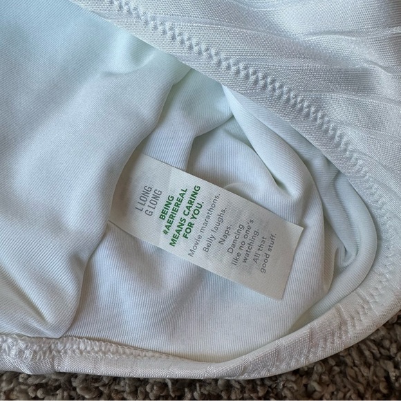 AERIE RIBBED SHINE ONE SHOULDER ONE PIECE SWIMSUIT - Picture 5 of 7